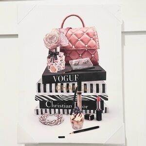 Chic Pink Fashion Wall Art Decor